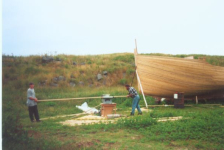 490: Red Island. Building the "Red Island Rose". (circa 2000) [courtesy of Madonna (Bishop) Mulrooney]